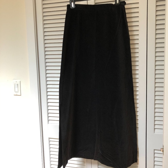 Vintage 1970s Velvet Maxi Skirt High Waist Prestige of Boston Modern 4 - Picture 1 of 10